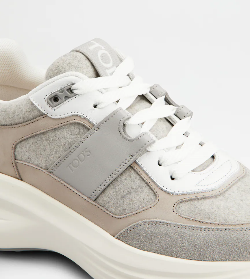 Contemporary Lace-Up Sneakers With Elegant Design