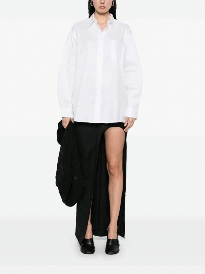 Classic Button-Down Blouse with Pointed Collar