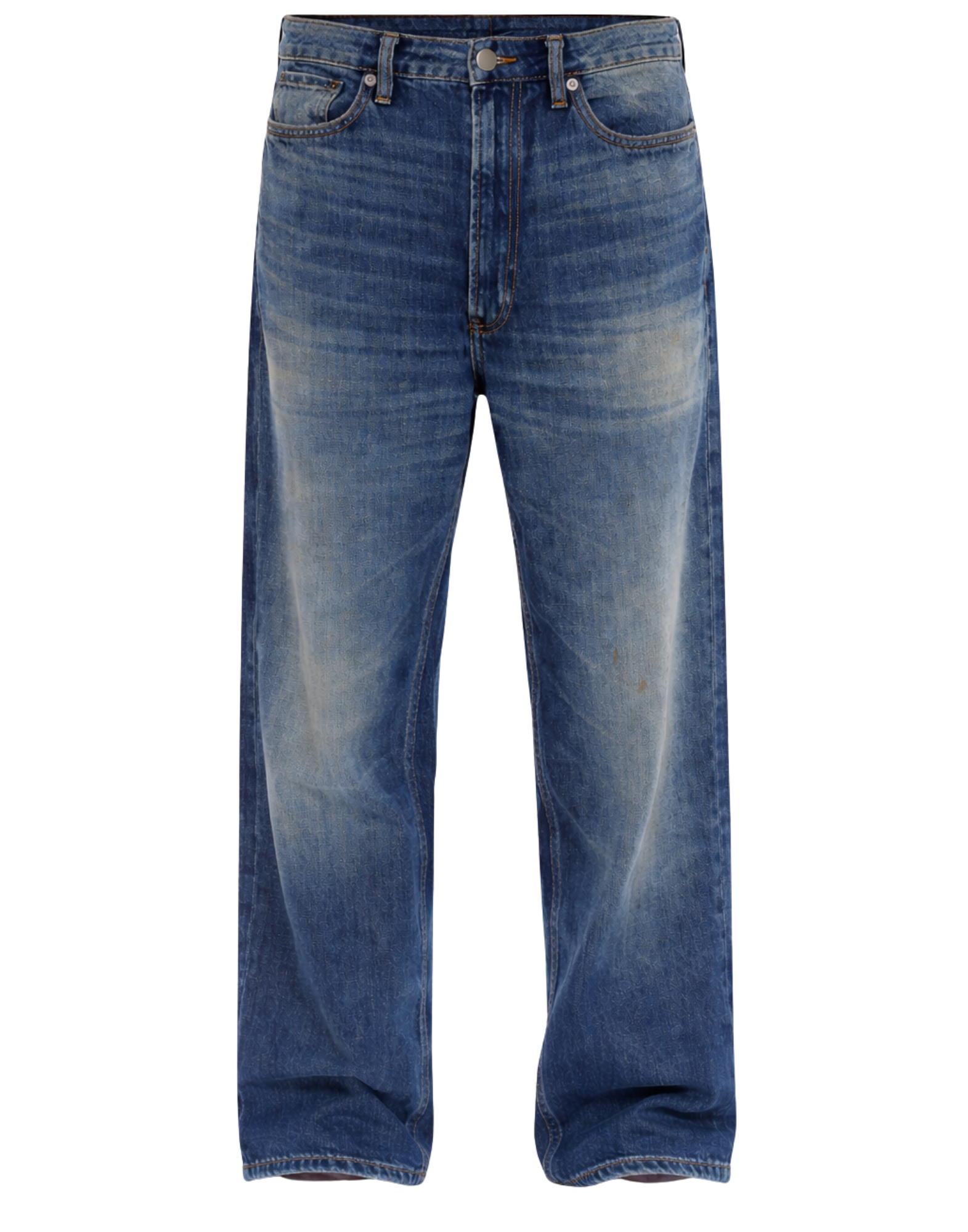Wide Leg Cotton Denim Jeans