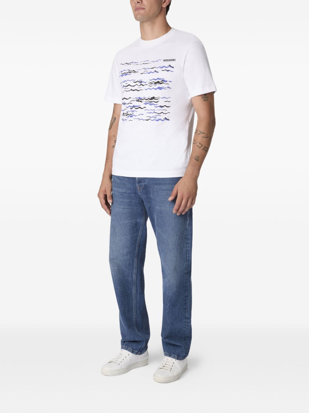 Multicolor Wave Print T-Shirt