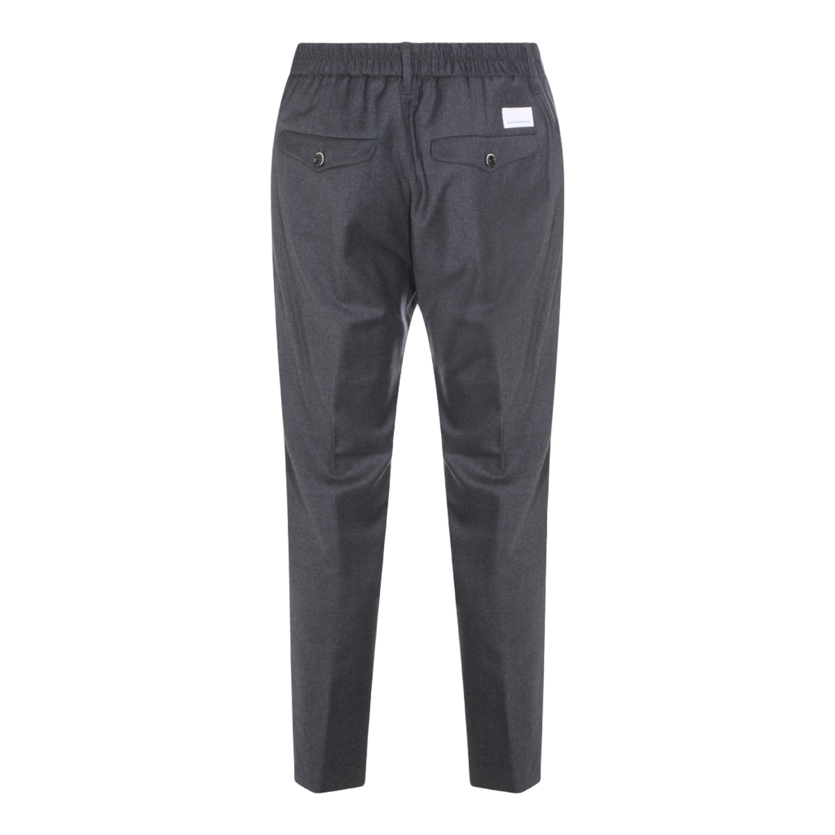 Tailored Dark Grey Trousers with Elastic Waistband