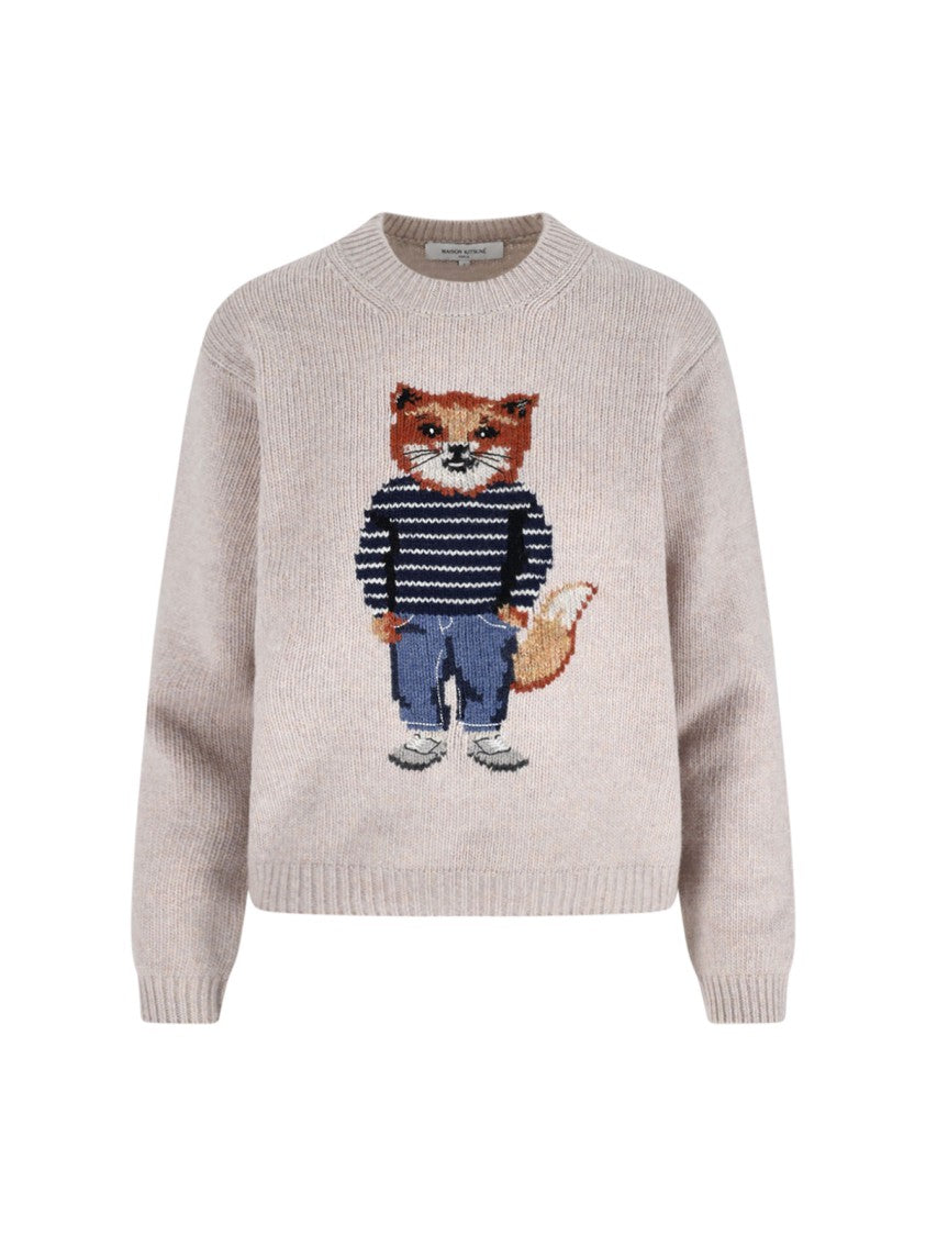 Classic White Knitwear Sweater With Soft Texture