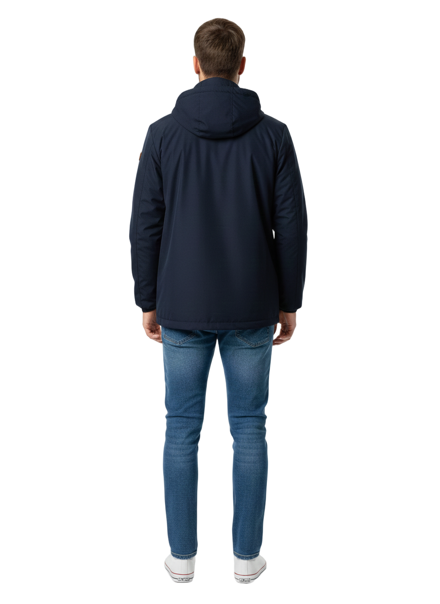 Long Hooded Zip Jacket