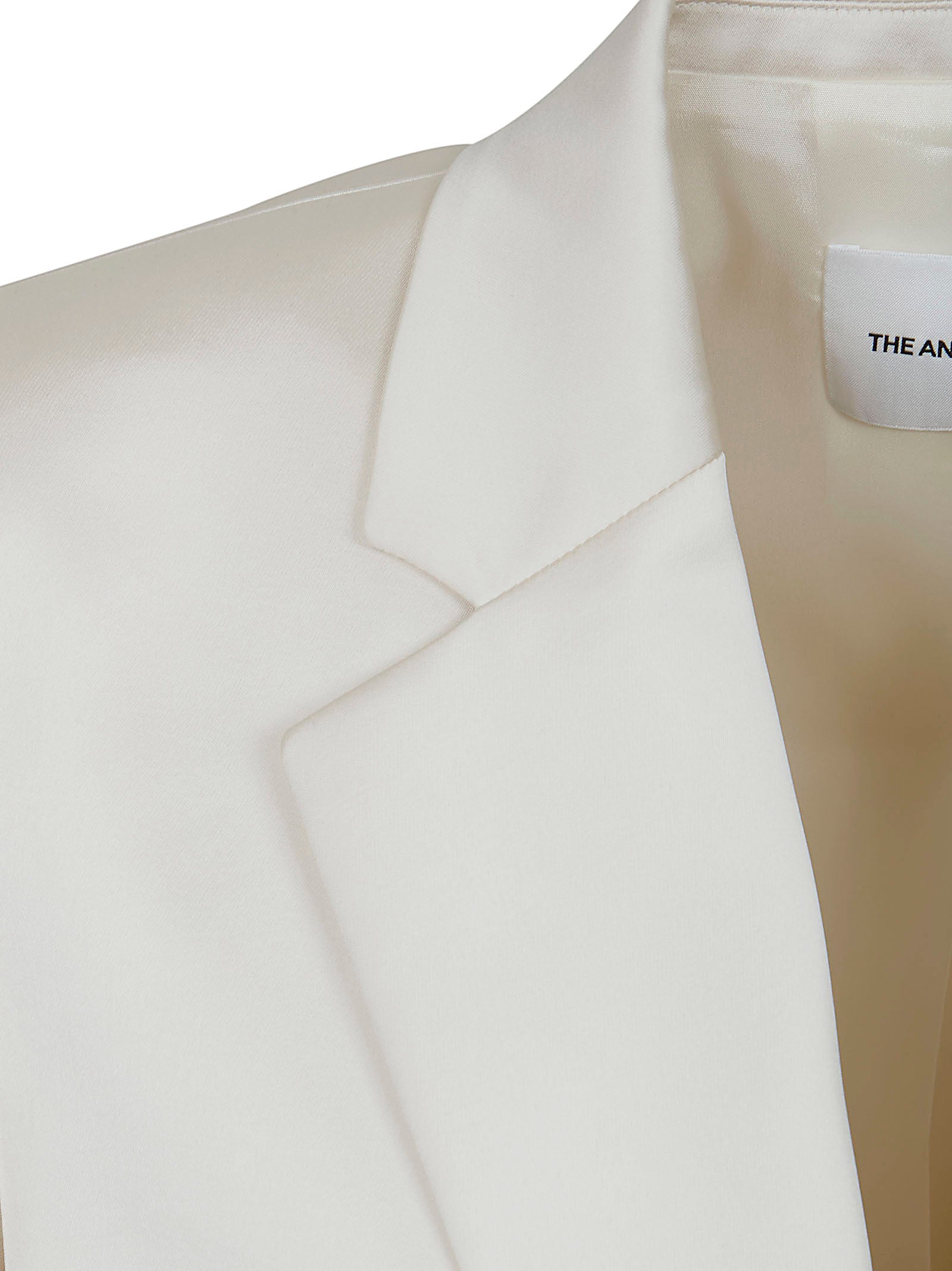 Oversized Satin Peak Lapel Blazer