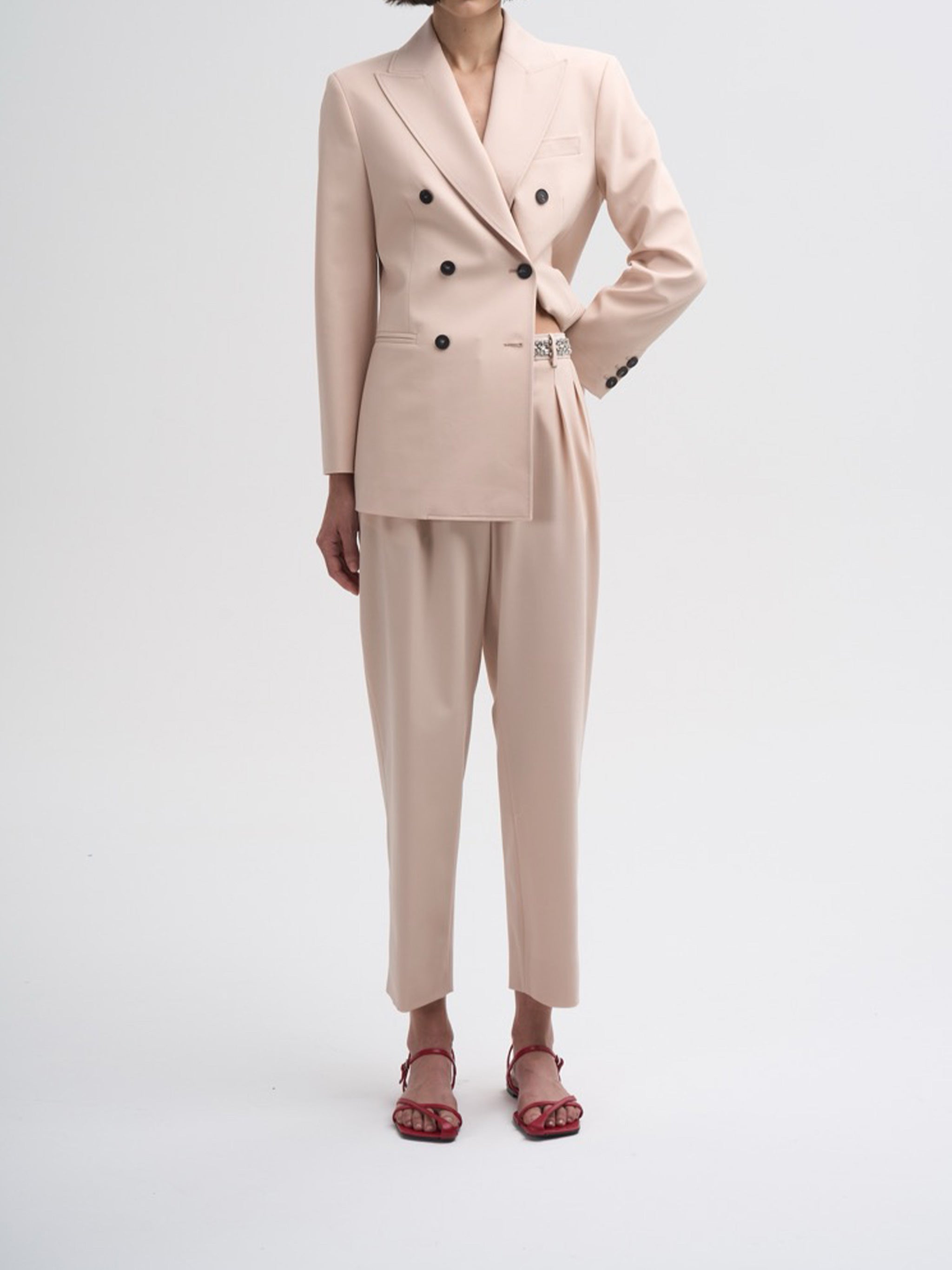 Neutral Wool Blazer