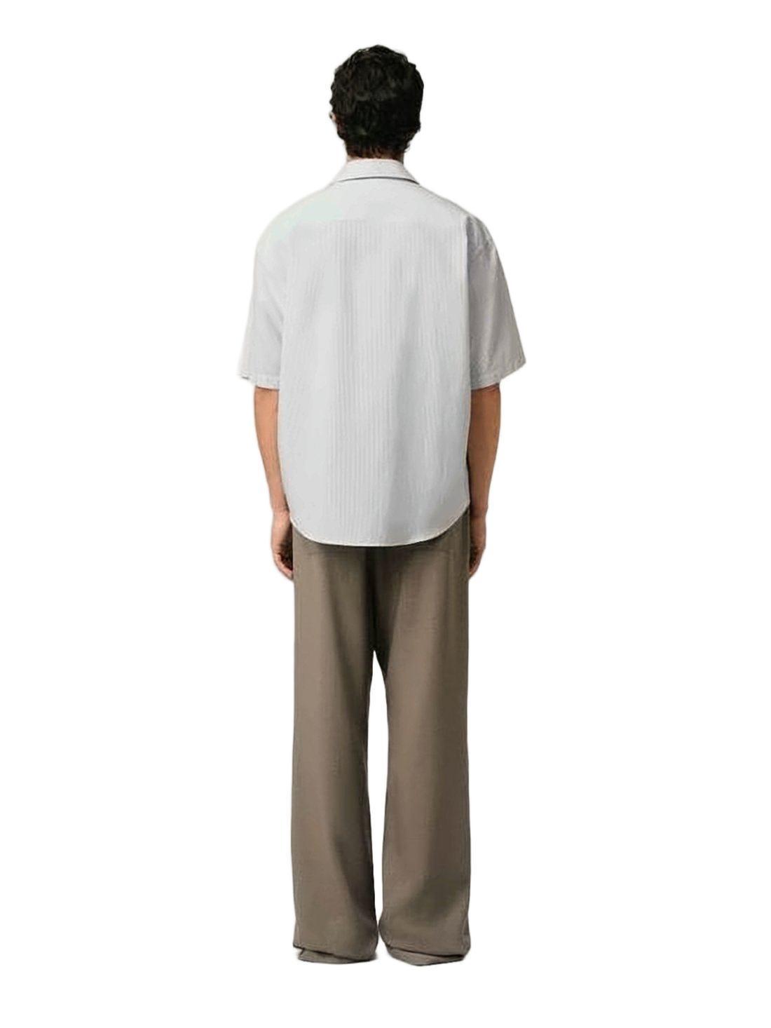Relaxed Fit Short-Sleeve Shirt with Camp Collar