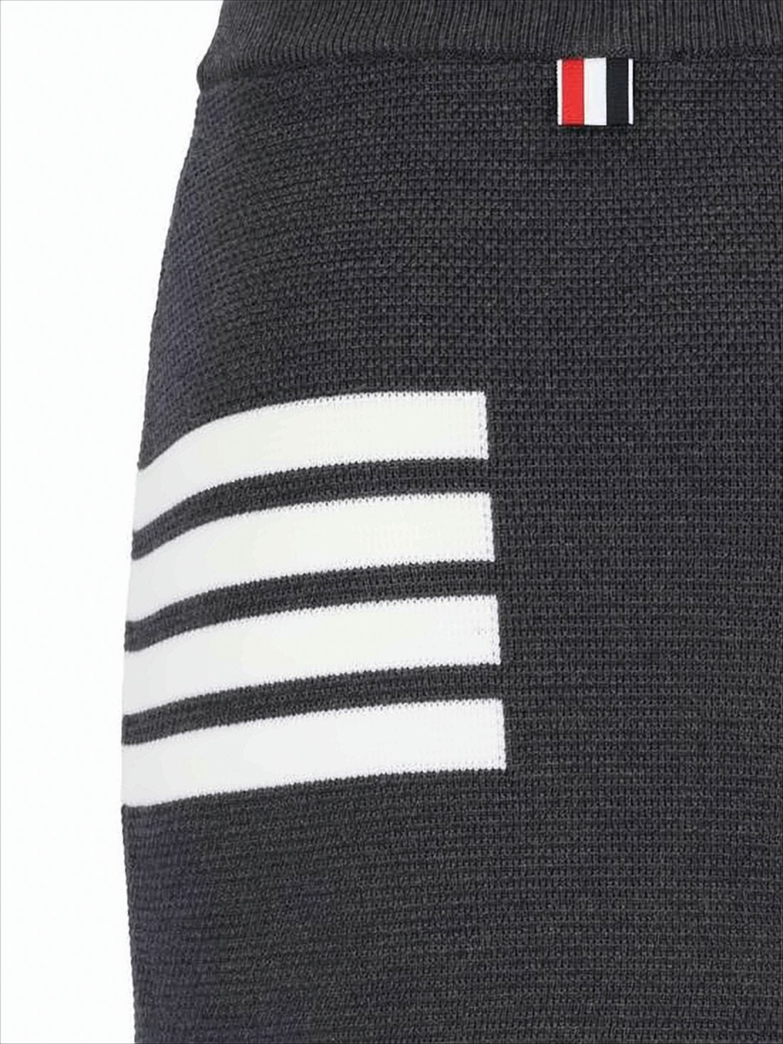 Textured Wool Blend Midi Skirt