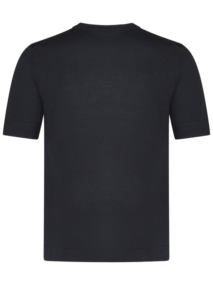 Black Silk And Cashmere T-Shirt