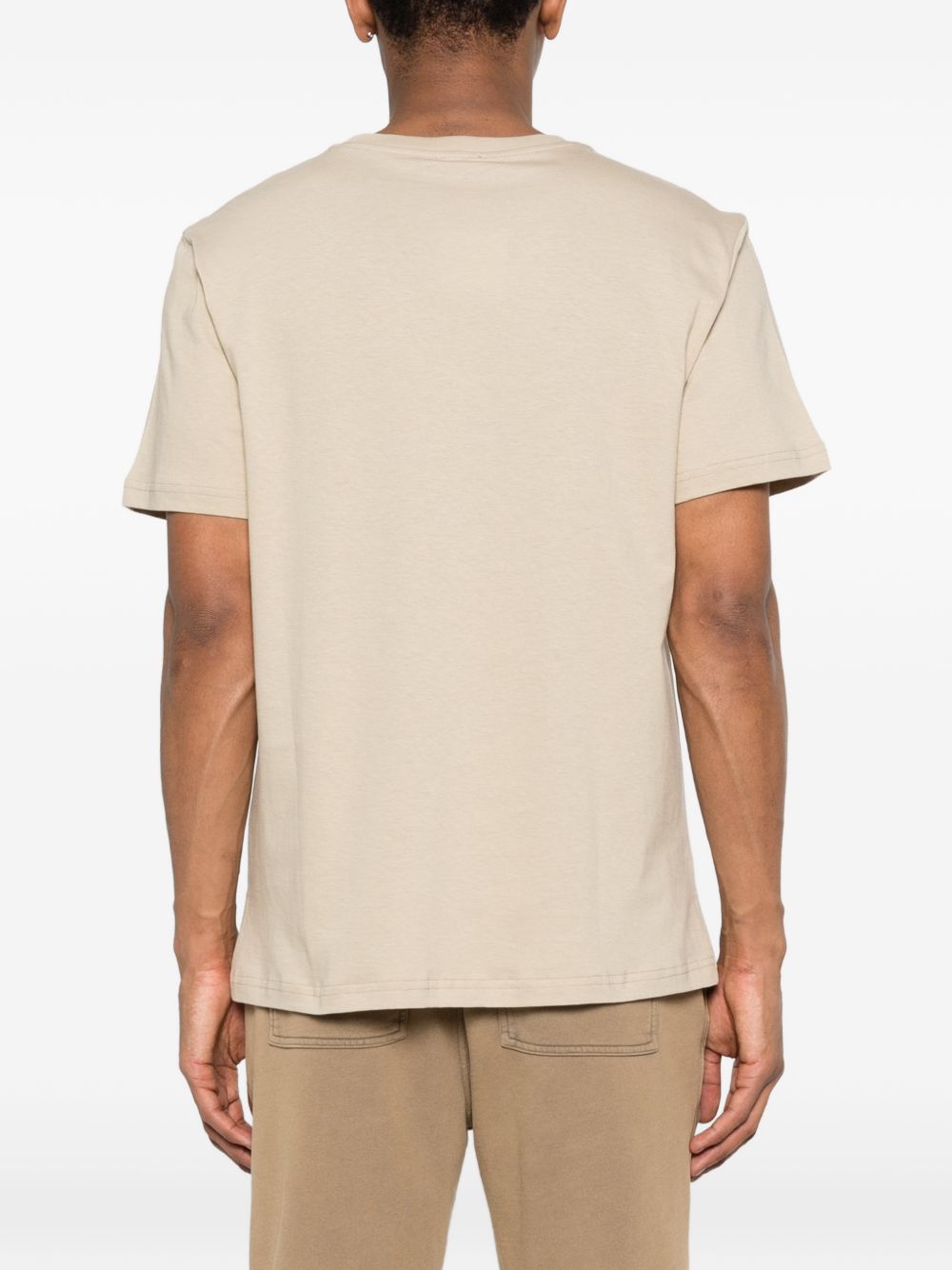 Beige Logo Lettering T-Shirt
