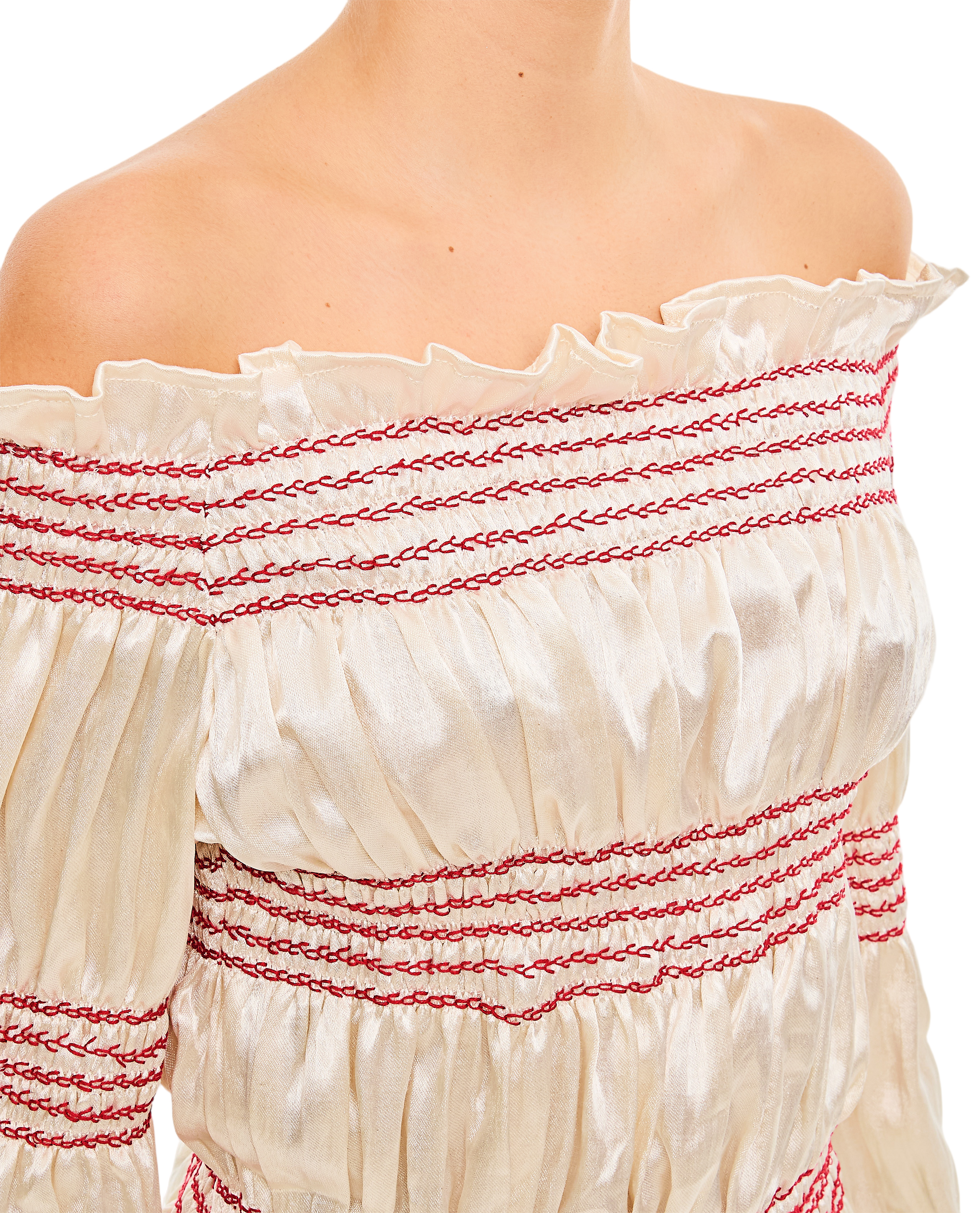 Bateau Neckline Cropped Top