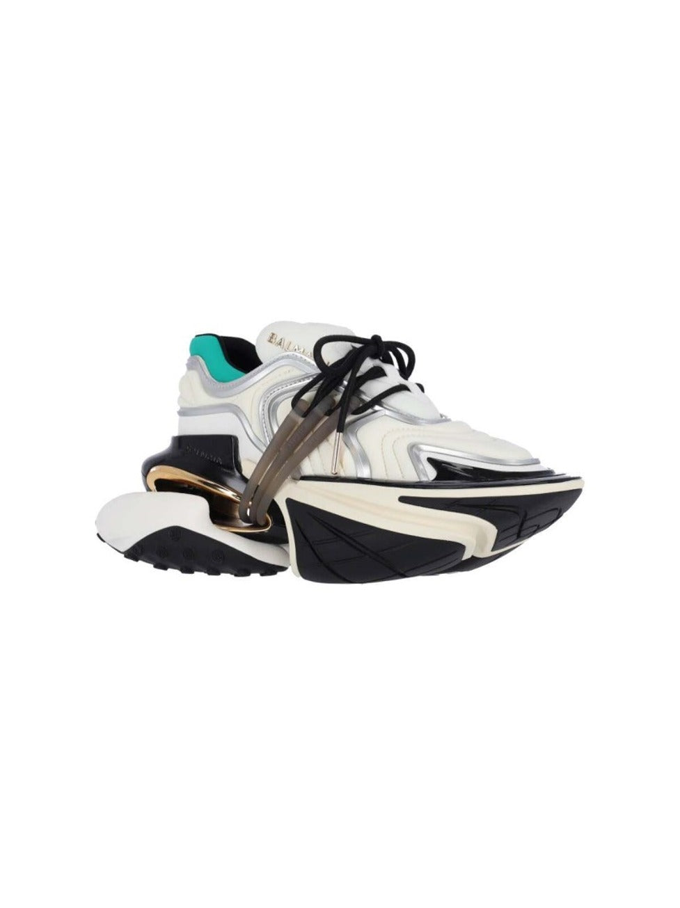 Chunky Platform Sneakers With Textured Rubber Sole