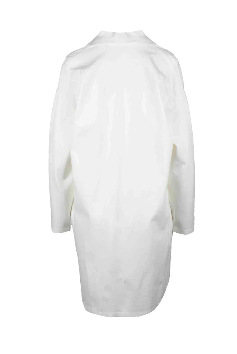 White Viscose Nylon Elastane Cardigan
