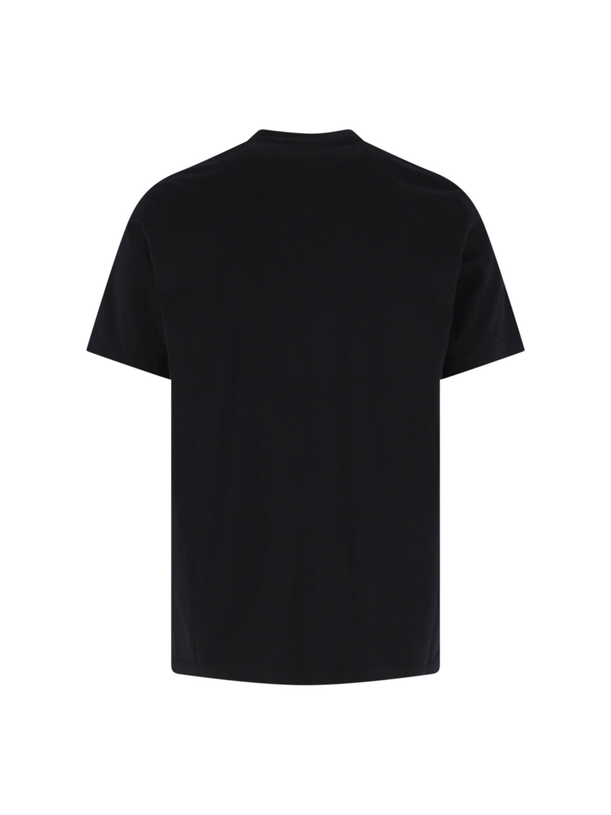 Black Short-Sleeve Embossed Cotton Logo T-Shirt