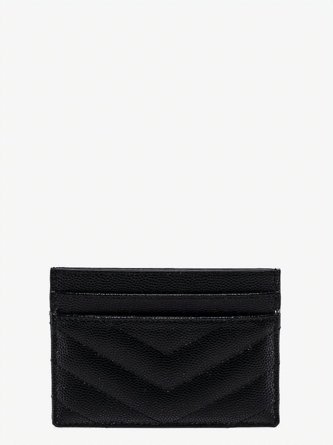 Chevron Quilted Calf Leather Card Case