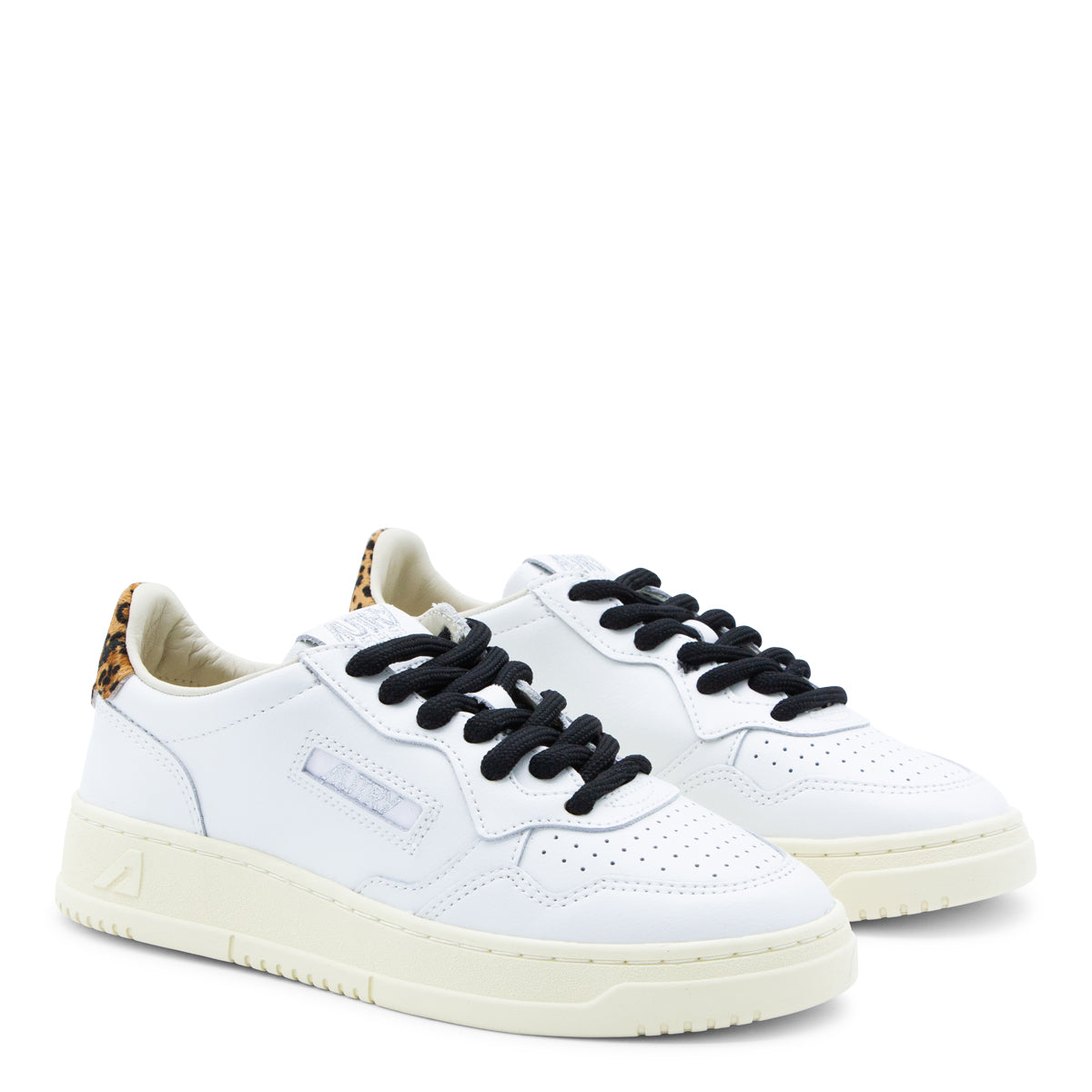 Leopard Detail Low-Top Sneakers