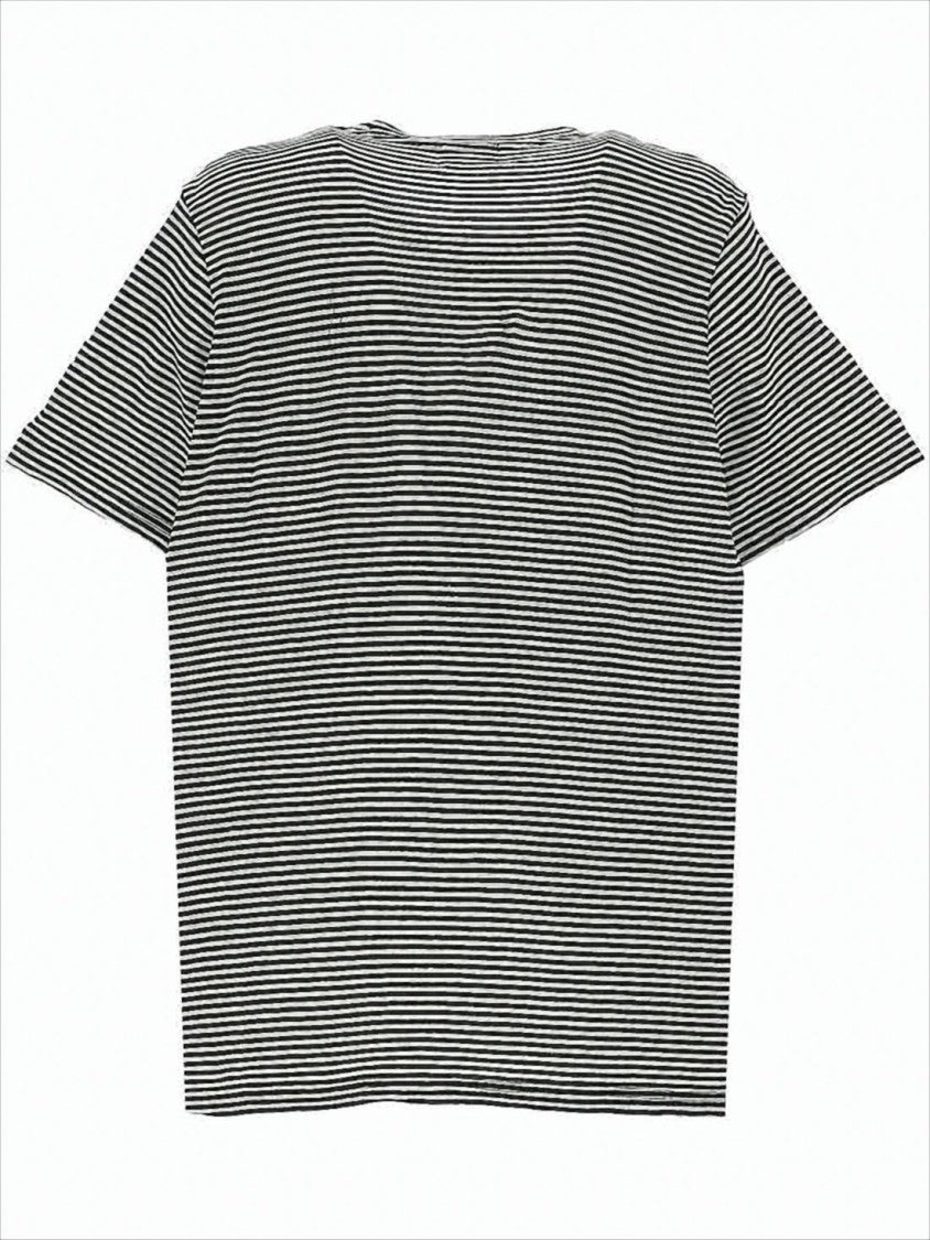 Short-Sleeved Striped T-Shirt with Classic Crew Neckline
