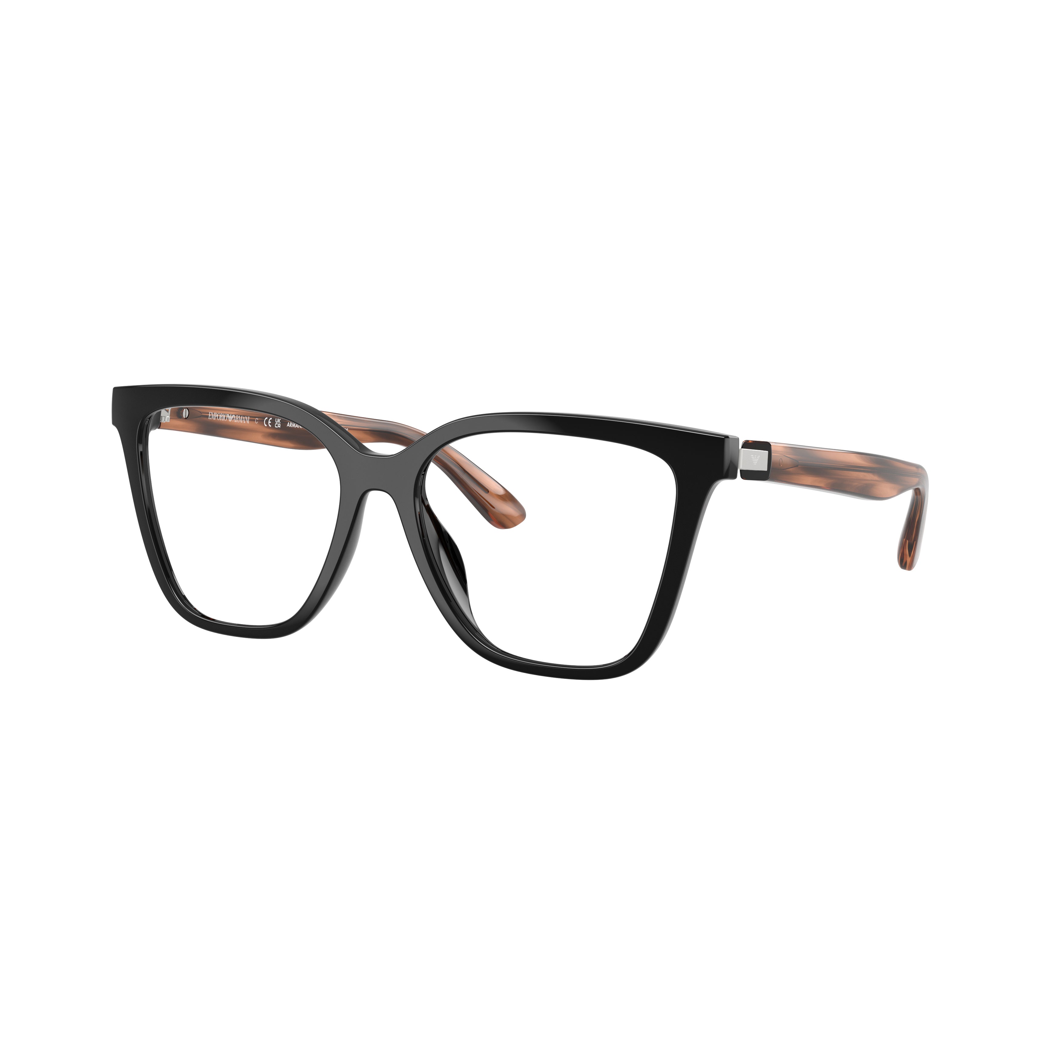 0ea4254u Bold Cat-Eye Sunglasses with Tortoiseshell Temples