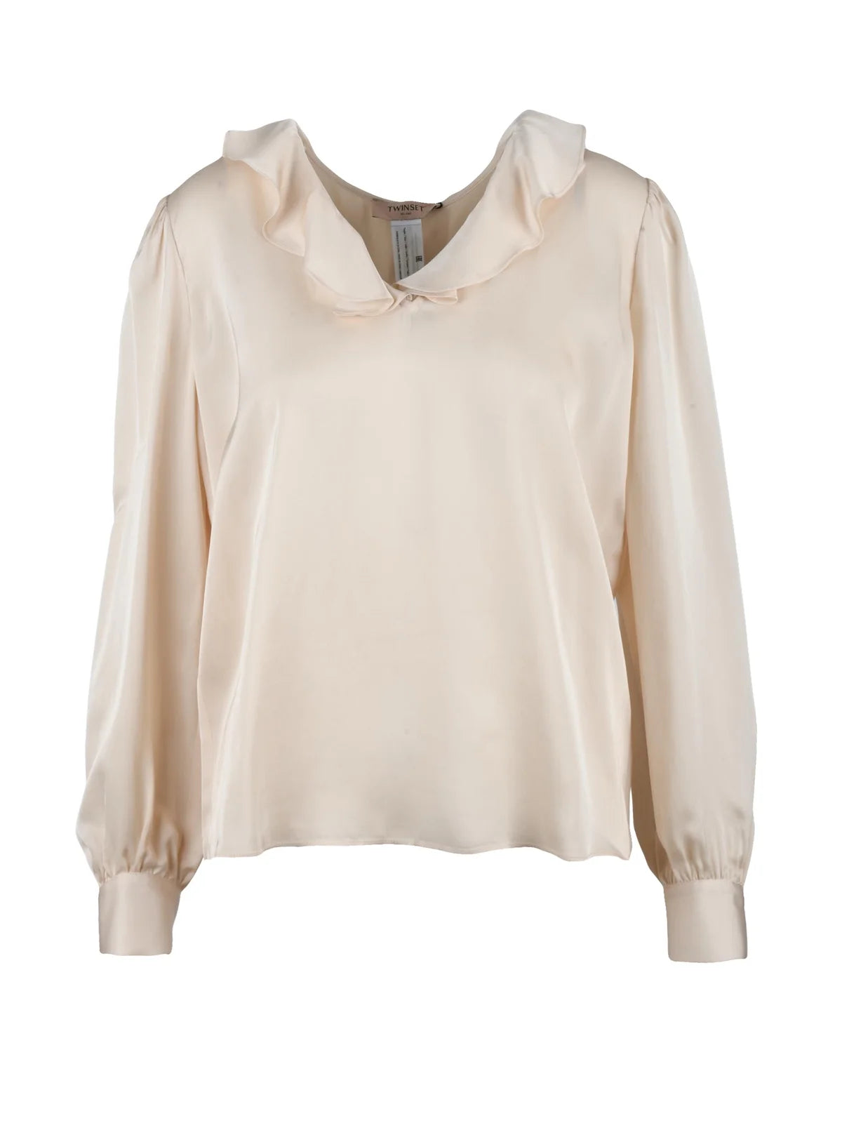 Beige Acetate Viscose Women's Blouse