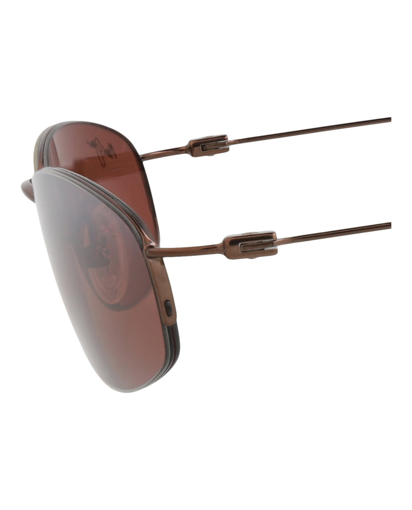 Round-Frame Titanium Alloy Sunglasses