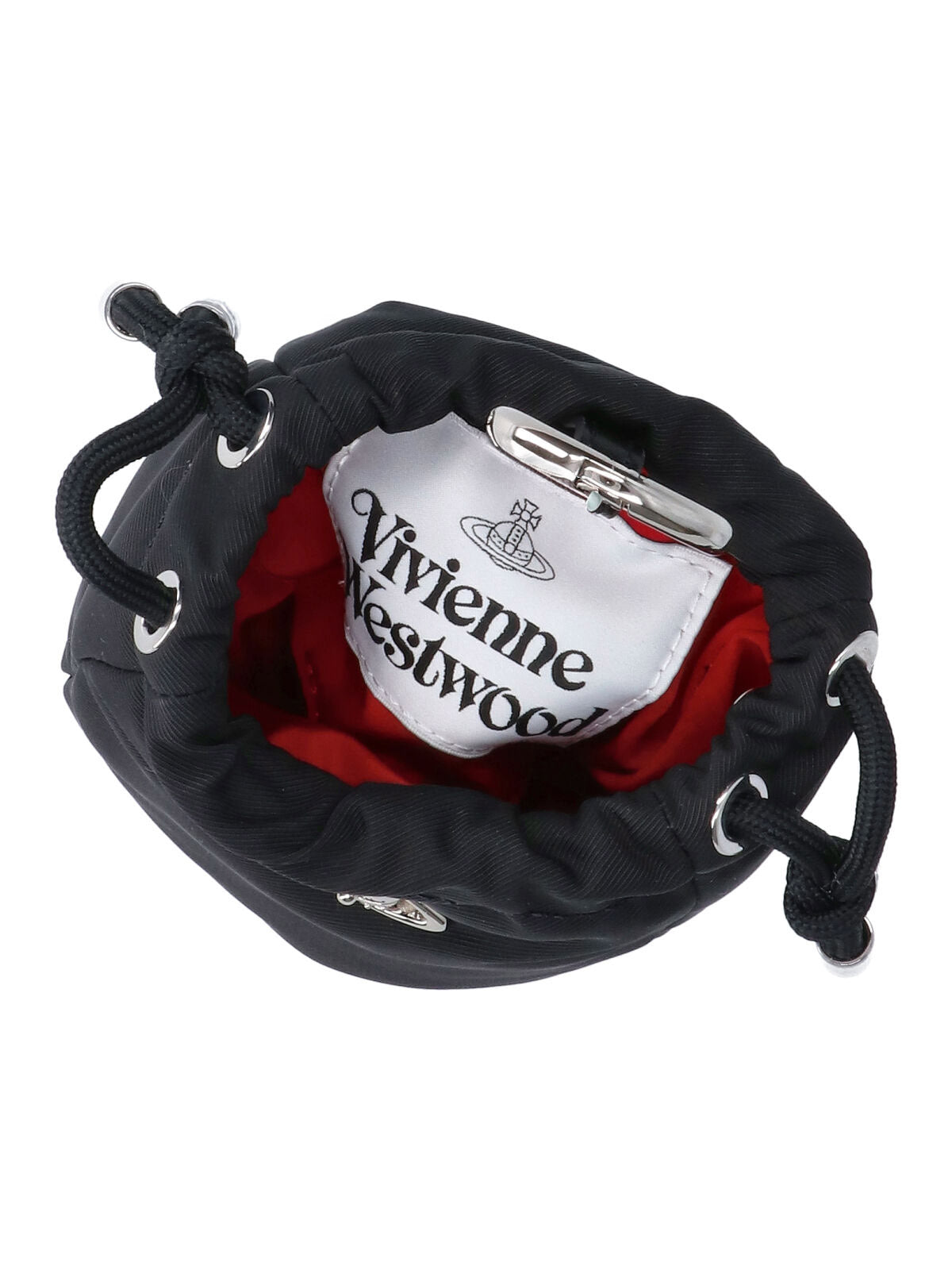 Black Orb Drawstring Fabric Key Pouch