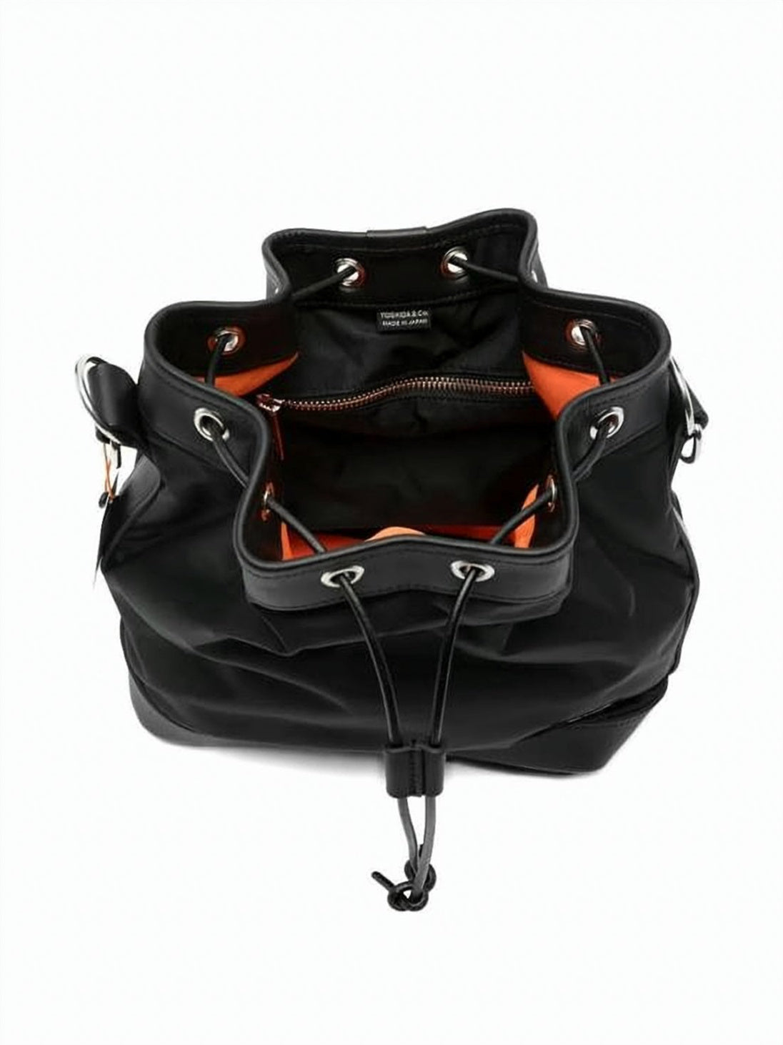 Drawstring Black Tote Bag