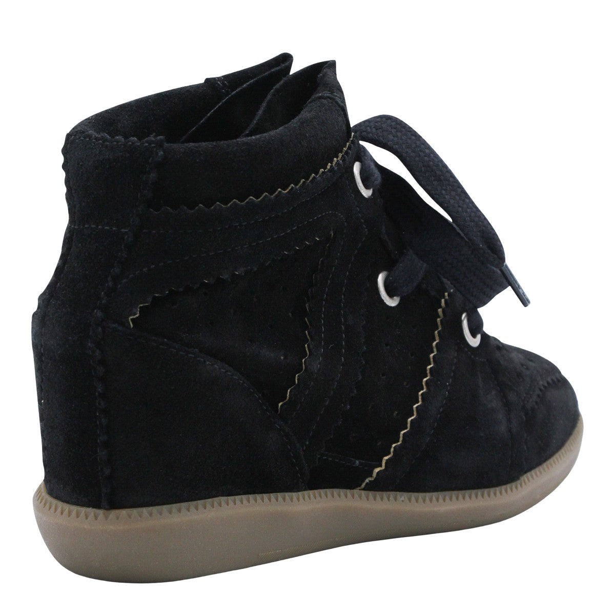 Sole Black Sneakers with Lace-Up Front