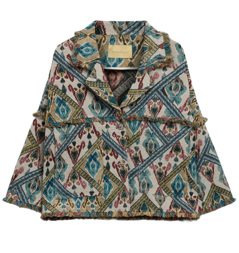 Multicolour Jacquard Coat