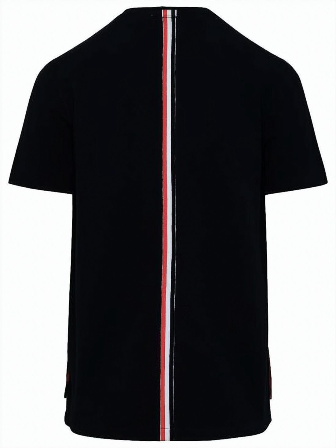 Short-Sleeved T-Shirt with Contrasting Stripe Design