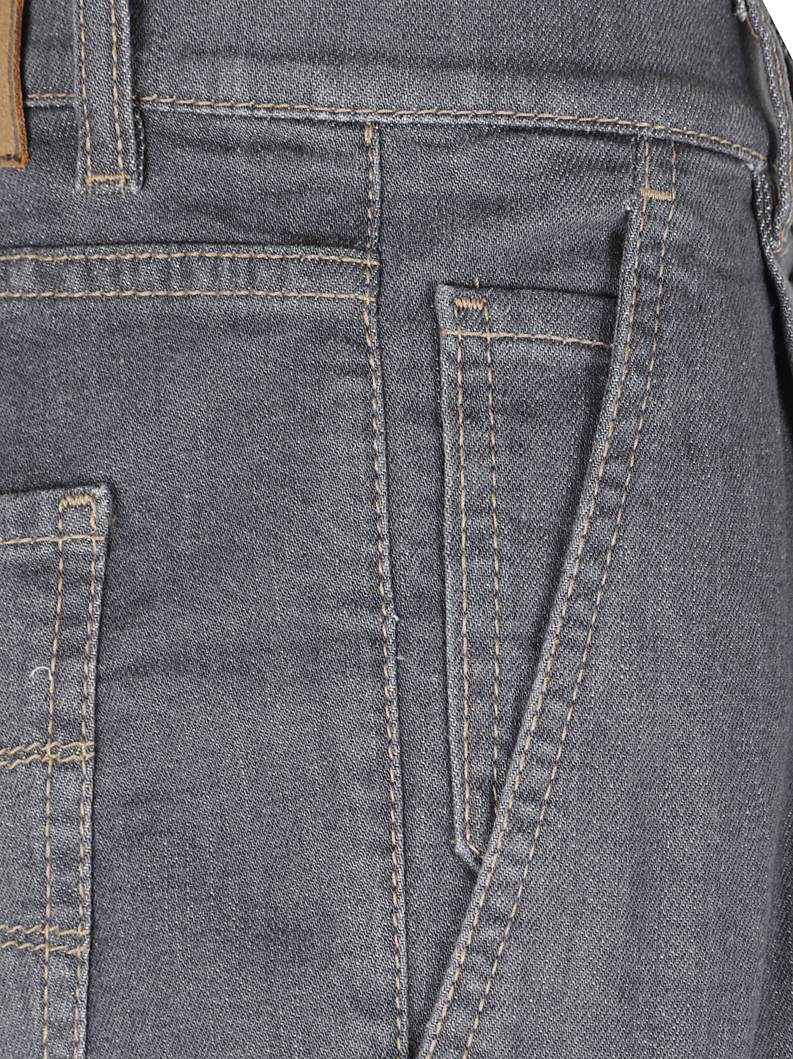 Five-Pocket Grey-Scale Denim Trousers