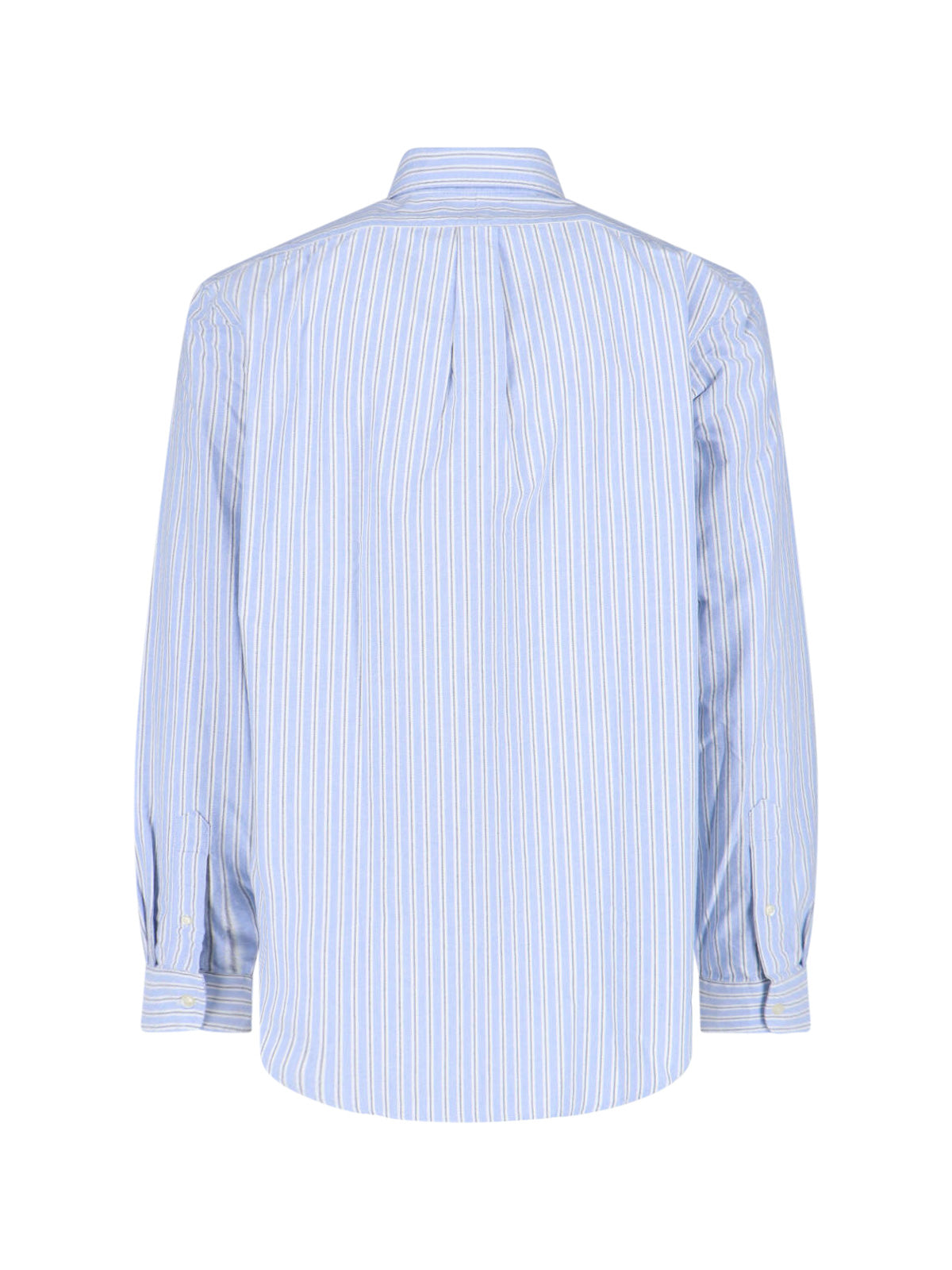 Tailored-Fit Blue Button-Down Shirt With Structured Collar