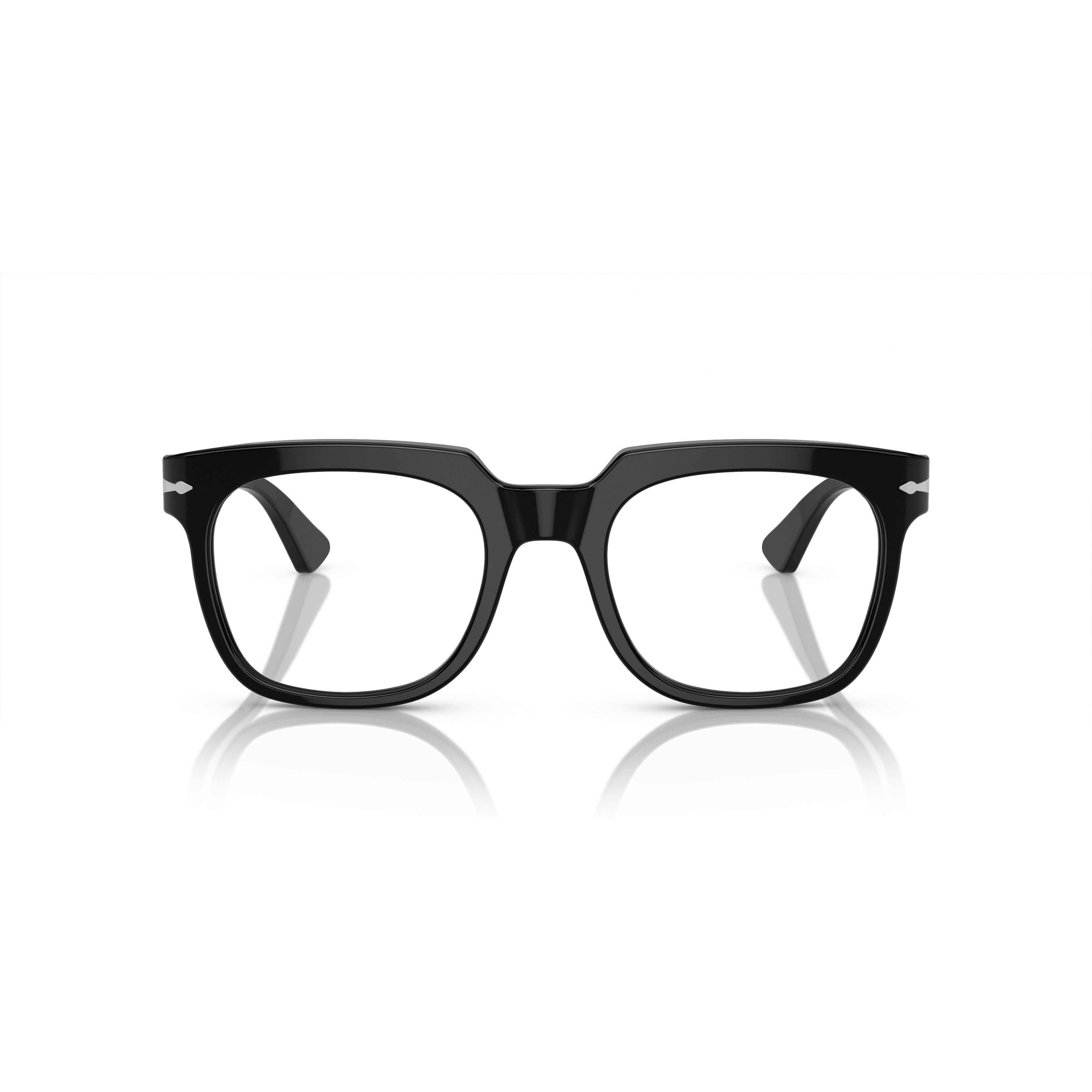 0po3325v Square Frame Eyeglasses with Silver Arrow Detail
