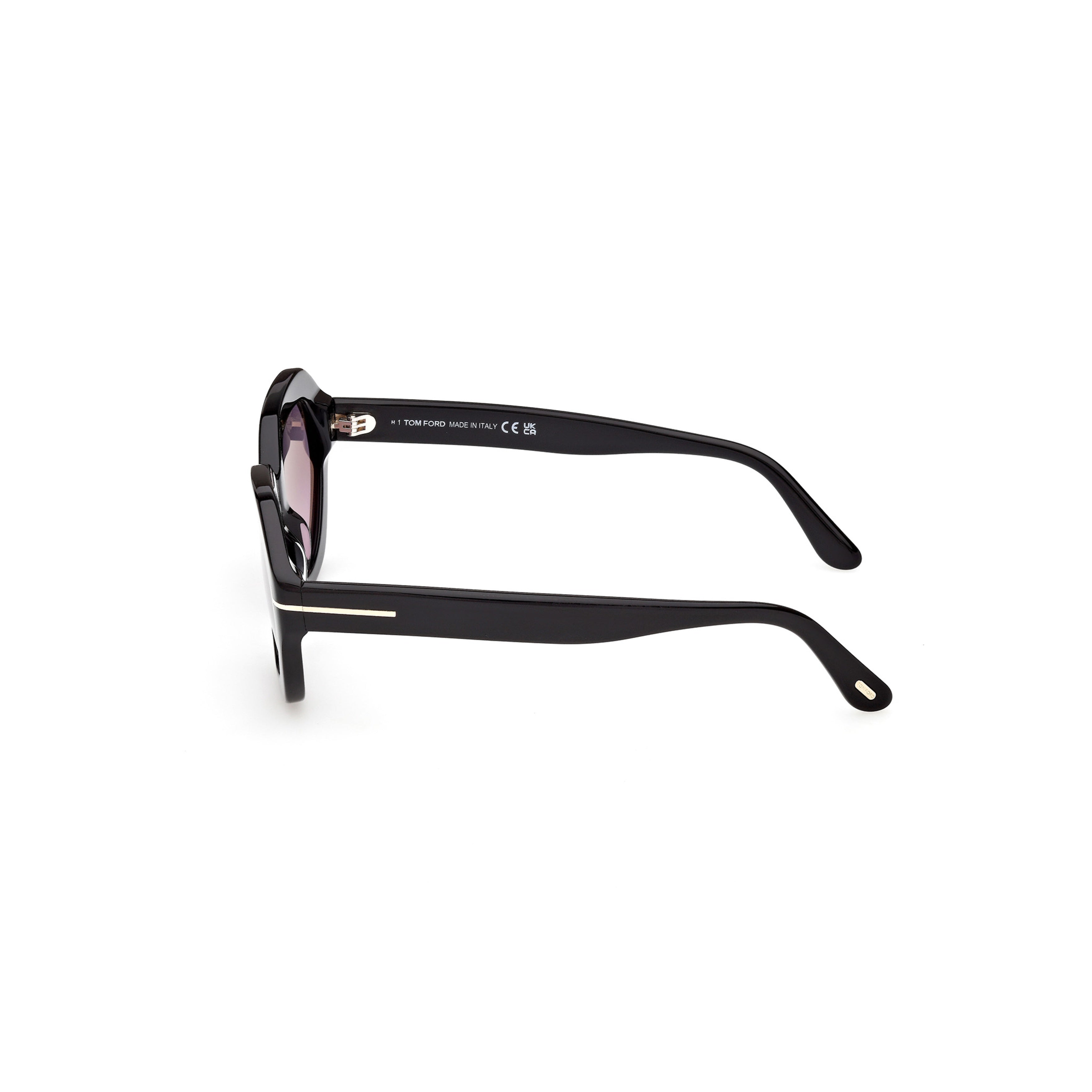 Ft1341 Oversized Geometric Black Acetate Sunglasses