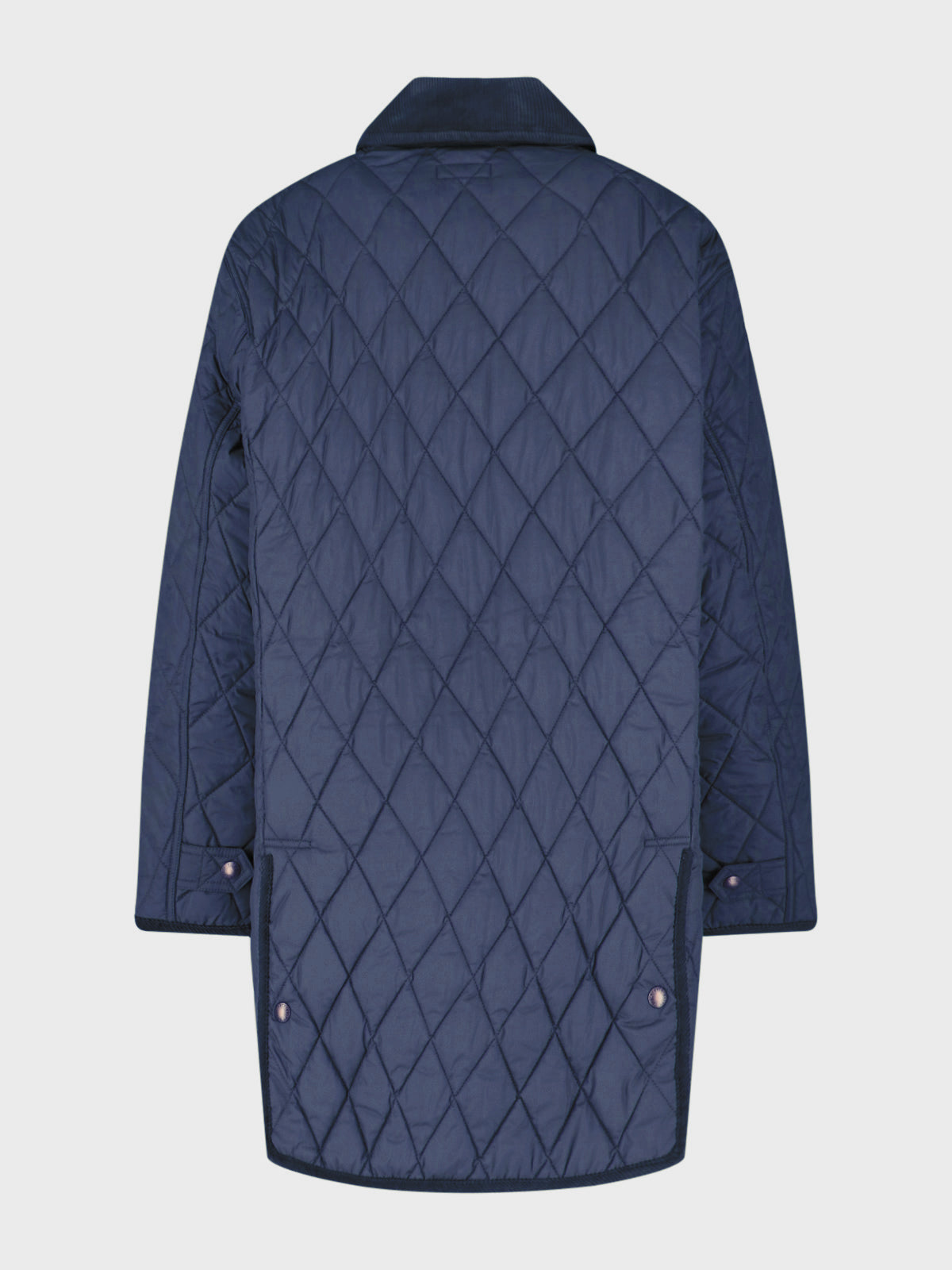 Blue Quilted Velvet Collar Recycled Jacket
