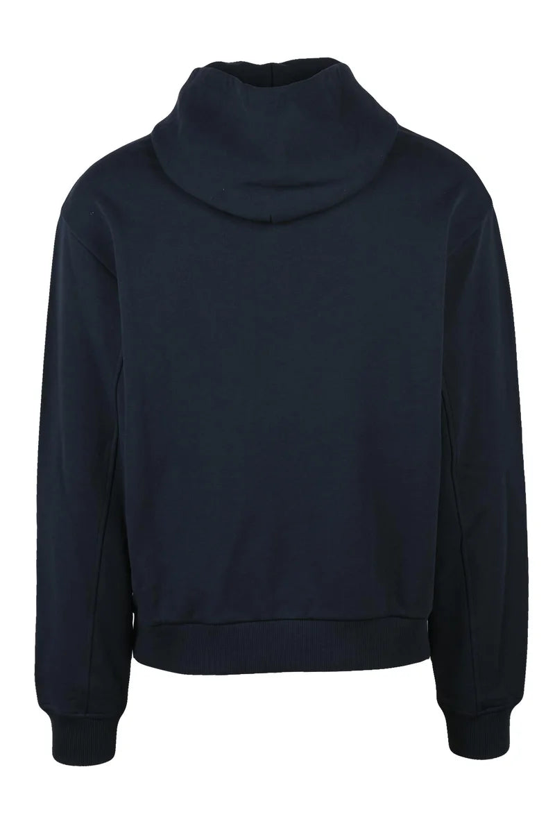 Cropped Cotton Hoodie with Collegiate-Style Print