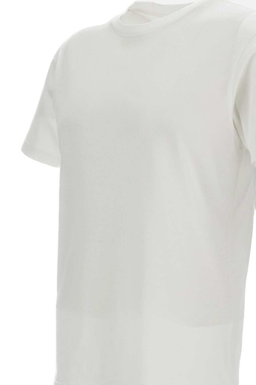 White Fitted Cotton T-Shirt