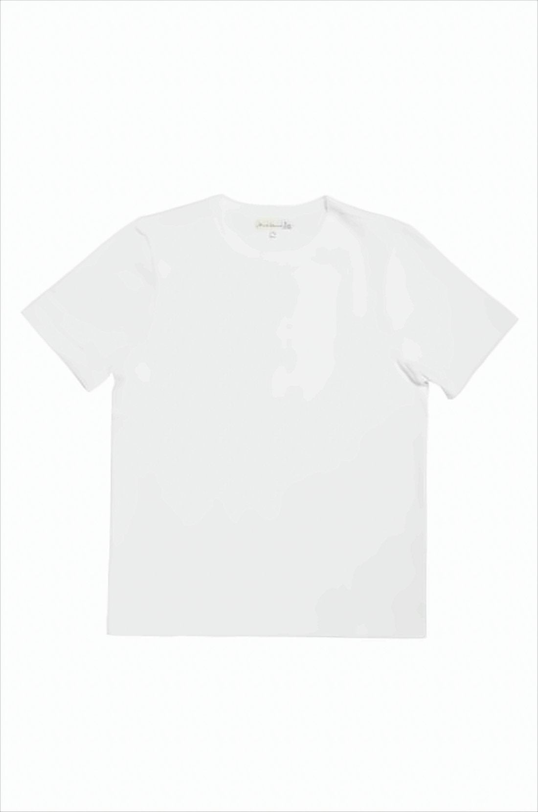 Minimalist White Short-Sleeve T-Shirt with Crew Neckline