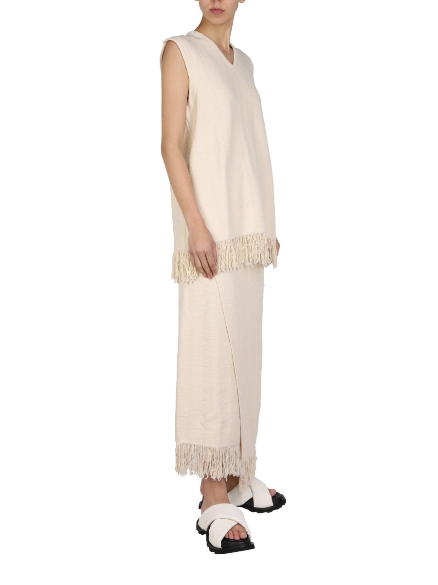 V-Neck Cotton Linen Top