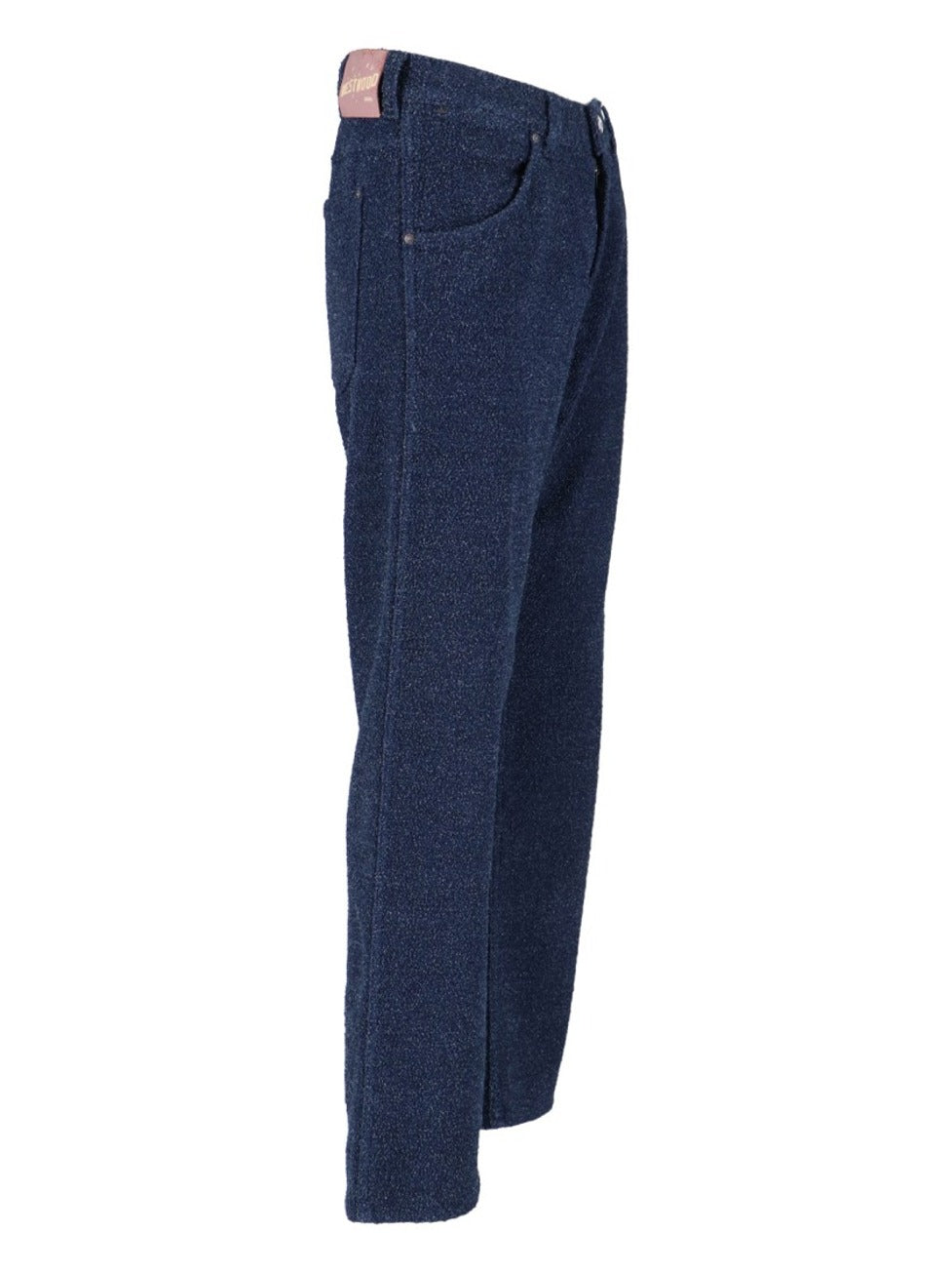 Straight-Leg Trousers With Textured Fabric
