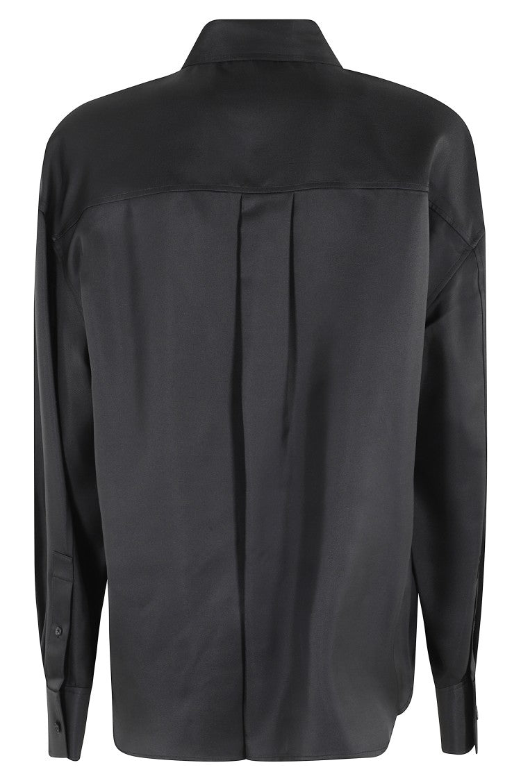 Button Up Slashed Sleeve Shirt