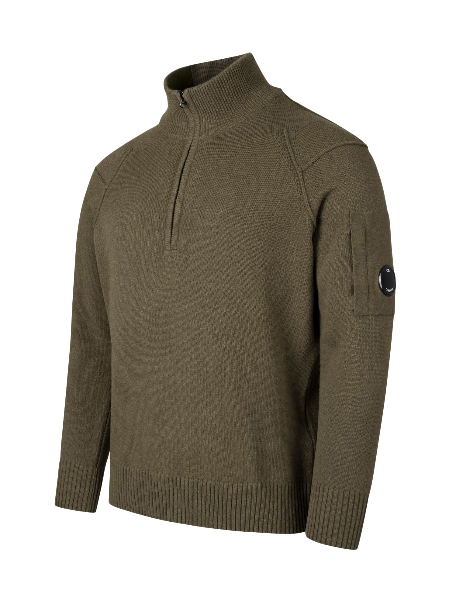Half-Zip Long-Sleeve Top With Fitted Ribbed Hem