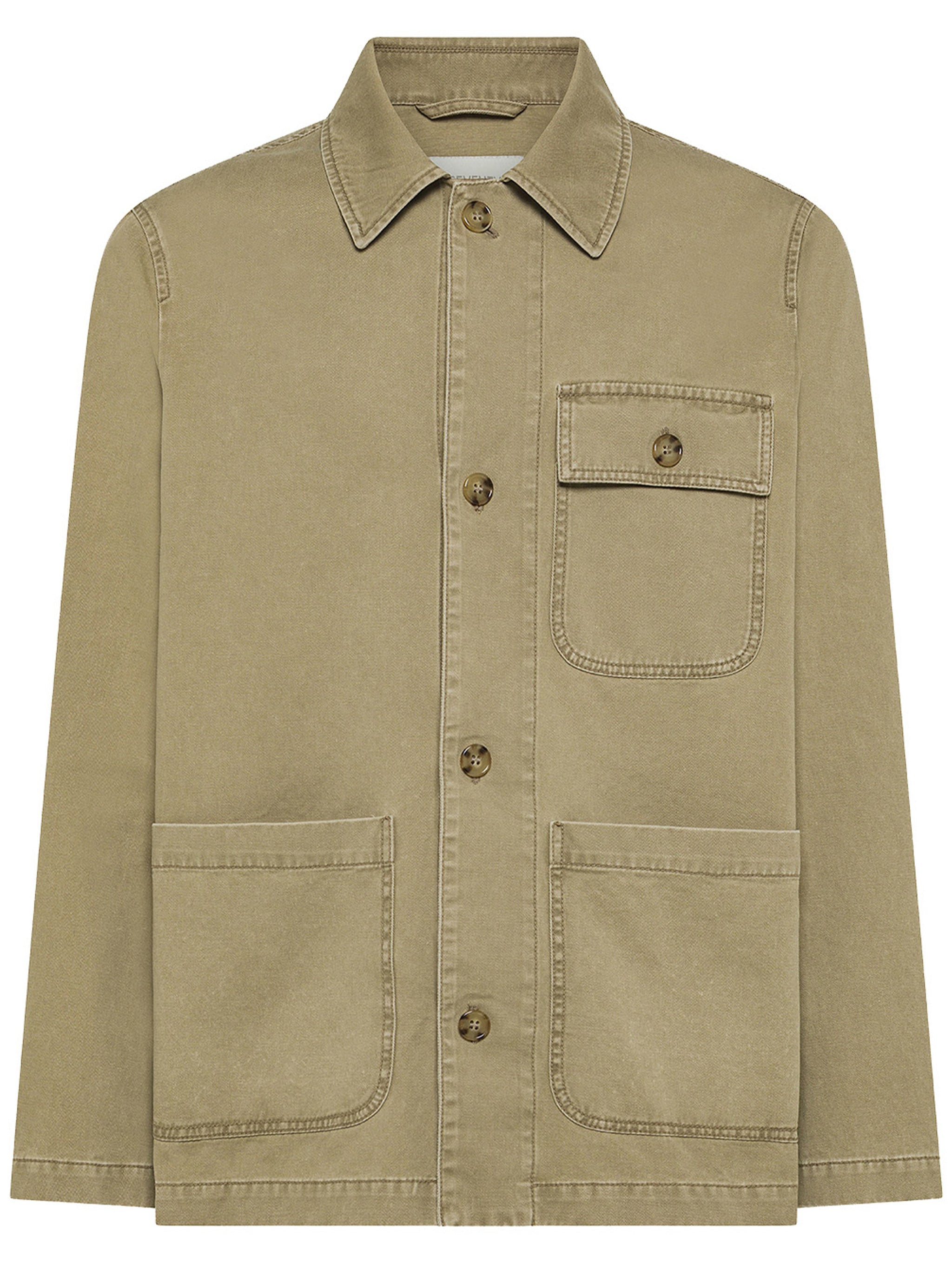 Brown Straight-Cut Casual Brown Jackets