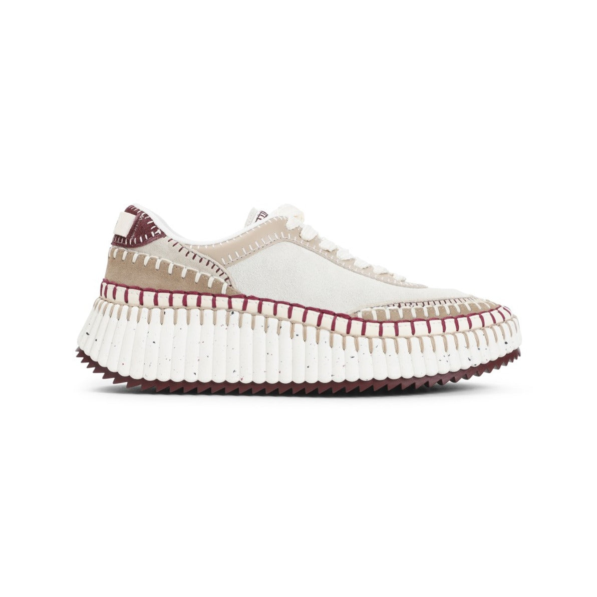 Multi-Panel Suede Sneakers With Hand-Stitched Details