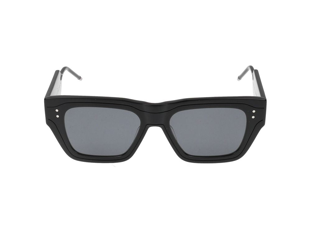 Rectangular Frame Sunglasses with Streamlined Titanium Temples