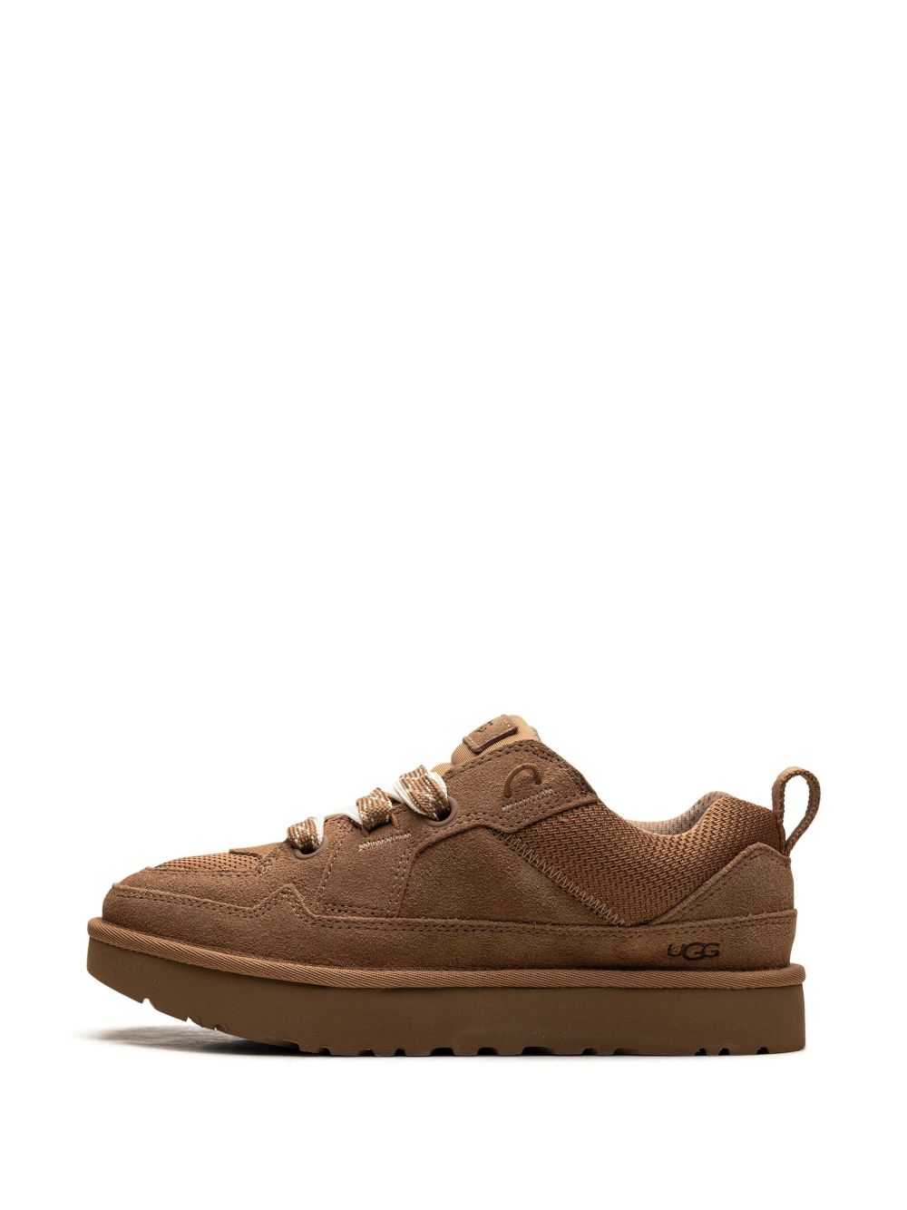 Low-Top Sneakers with Leather-Textile Blend