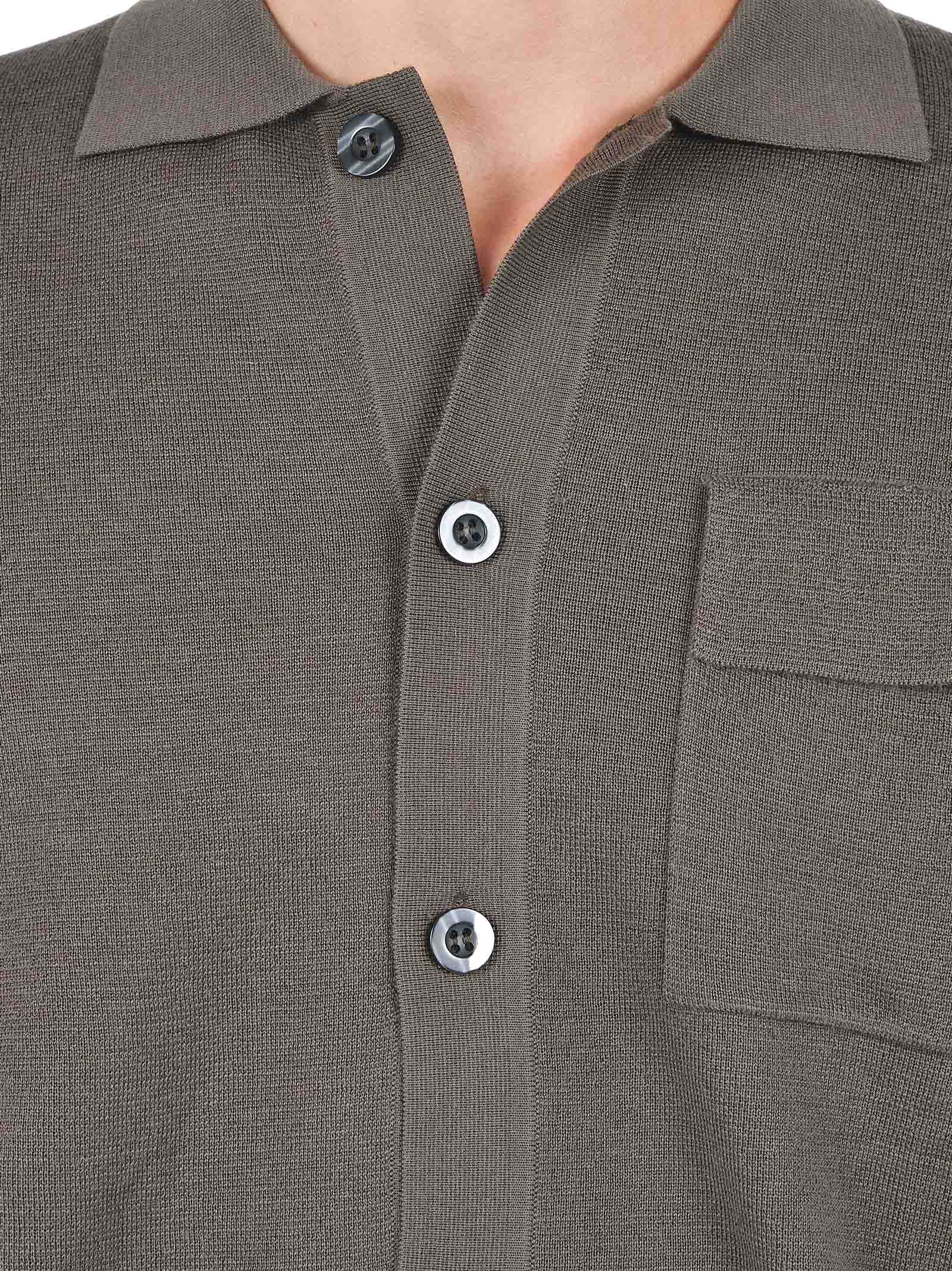 Dove Grey Wool Knit Cardigan