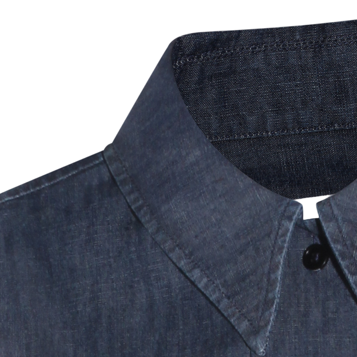 Structured Blue Shirt with Button-Down Front