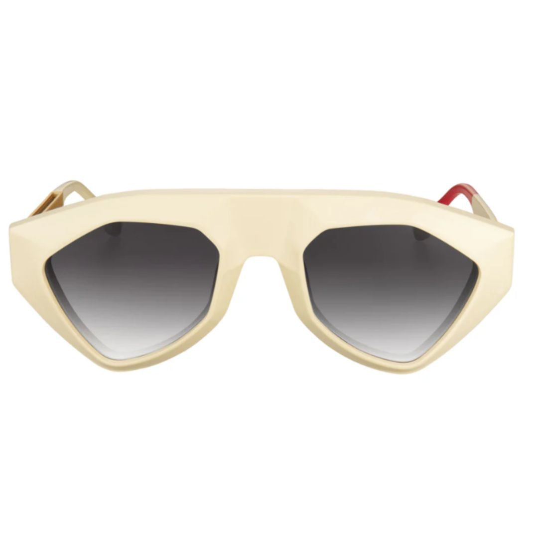 Sha Sh5 Geometric Frame Sunglasses with Textured Temples