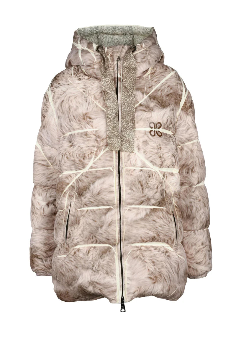 Pellican Down Jacket with Zip - Beige