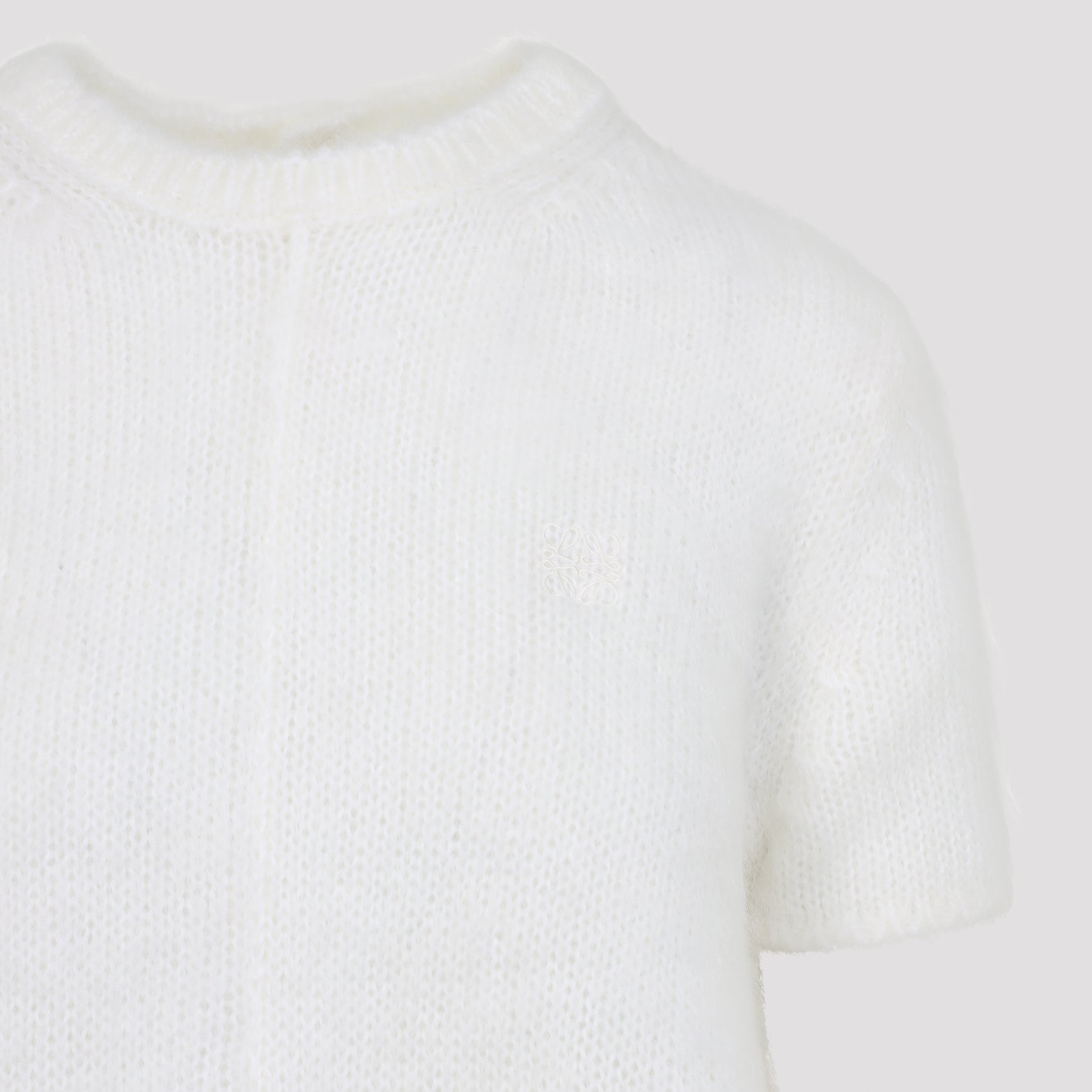 Soft Mohair Blend Sweater with Button-Down Back