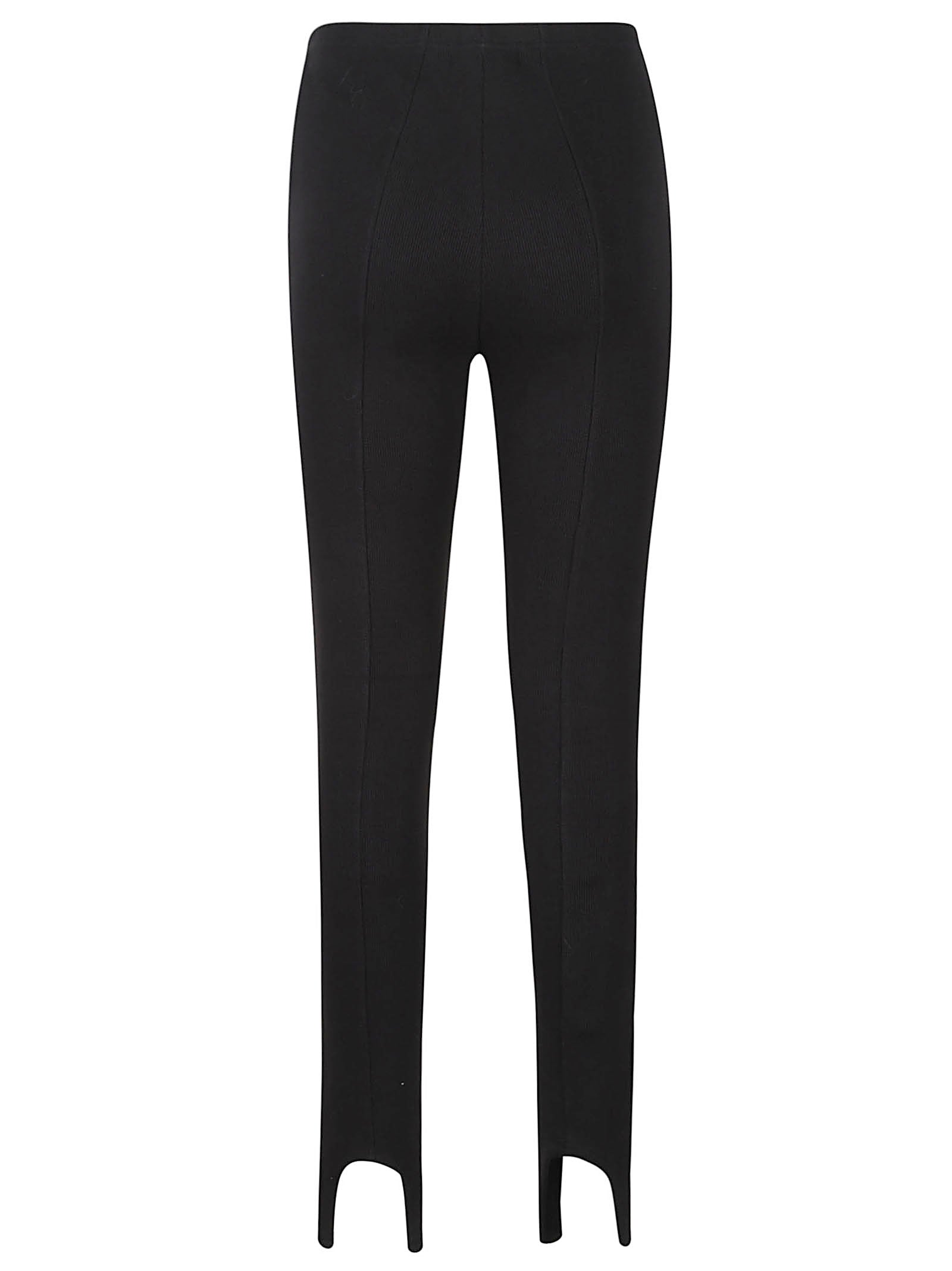 Ribbed High-Waisted Leggings with Stirrup Detail